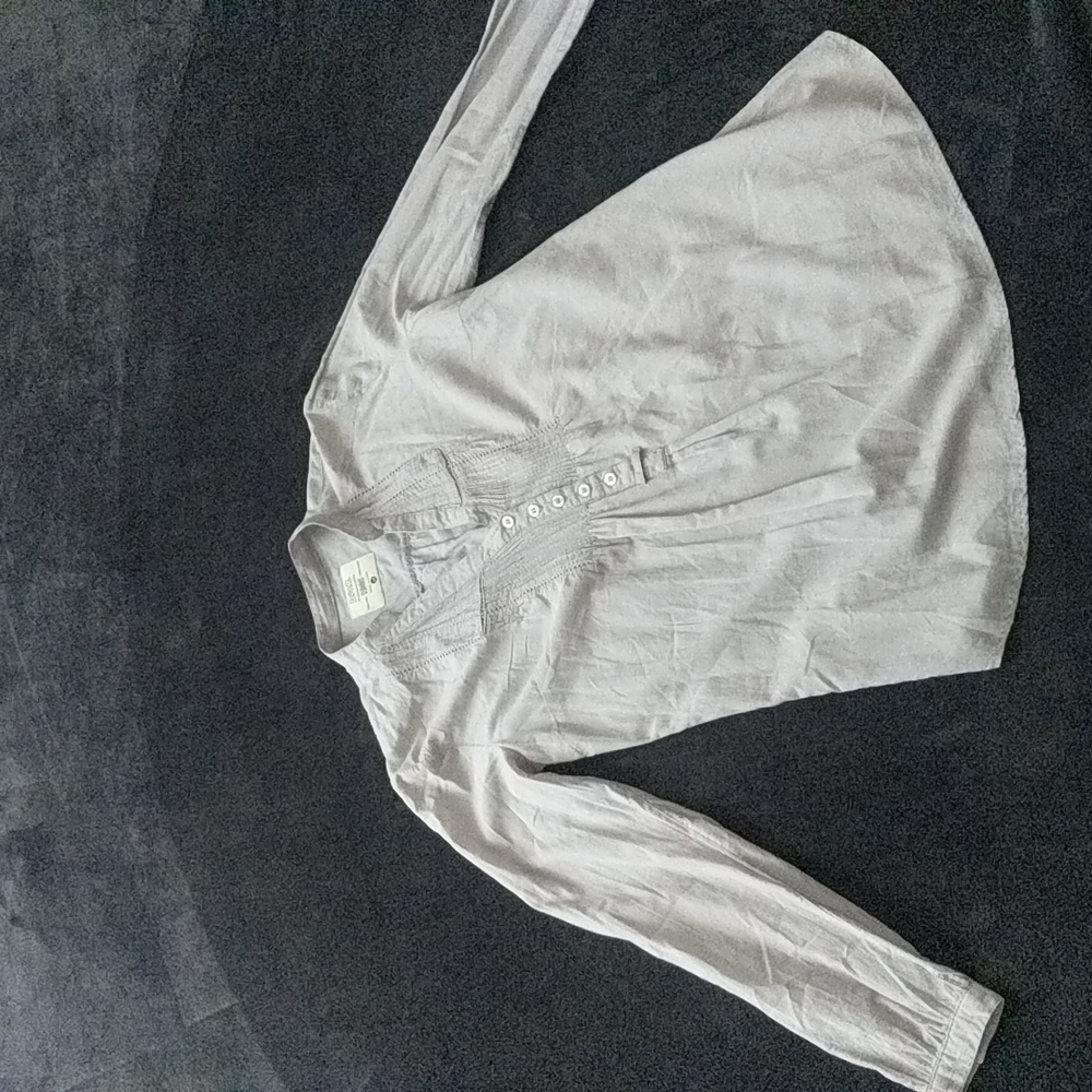 Light Grey Pintuck Tunic